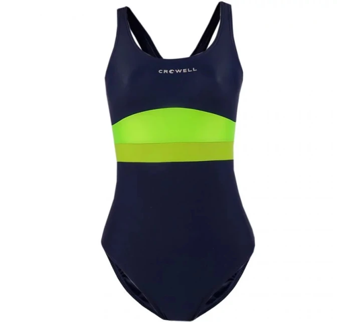 Dámske nohavice Katie W 02 tmavo modré s neónovou zelenou - Crowell