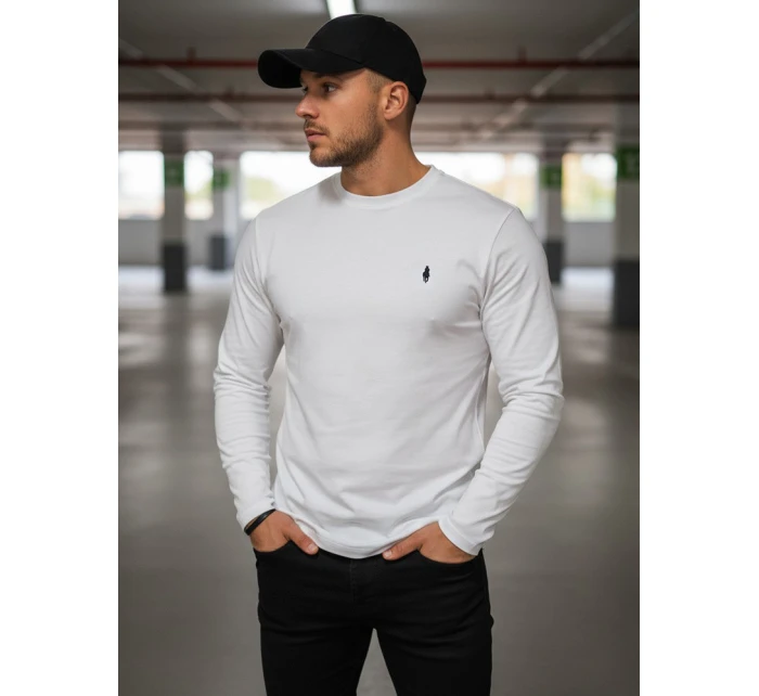 Pánské bílé tričko s dlouhým rukávem Dstreet model 21971872 - FashionStreet Pánské bílé tričko s dlouhým rukávem Dstreet model 21971872 - FashionStreet