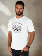 Pánské bílé tričko s potiskem Dstreet model 21973778 - FashionStreet Pánské bílé tričko s potiskem Dstreet model 21973778 - FashionStreet