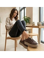 Dámské kožené sportovní polobotky na platformě,  model 22228932 - FILIPPO