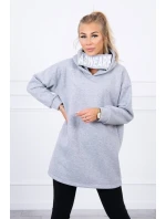 Zateplená mikina s kapucí šedá Zateplená mikina s kapucí šedá