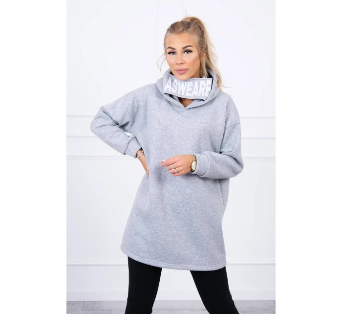 Zateplená mikina s kapucí šedá Zateplená mikina s kapucí šedá