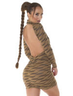 Sexy Koulca long sleeve mini dress with WOW back