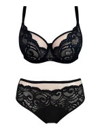 Dámska podprsenka TANGO 01076 Čierna s béžovou - Mediolano Dámska podprsenka TANGO 01076 Čierna s béžovou - Mediolano