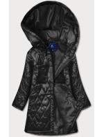 Černá prošívaná dámská oversize bunda s kapucí model 17032486 - Ann Gissy