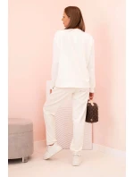 Komplet dámský máslový mikina a kalhoty s gumou ecru Komplet dámský máslový mikina a kalhoty s gumou ecru