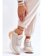 Wygodne Buty Sportowe Memory Foam System Big Star LL274336 Beżowe Wygodne Buty Sportowe Memory Foam System Big Star LL274336 Beżowe