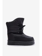 Sněhule na platformě se zipem Big Star model 21678314 Černé - Big Star Shoes Sněhule na platformě se zipem Big Star model 21678314 Černé - Big Star Shoes