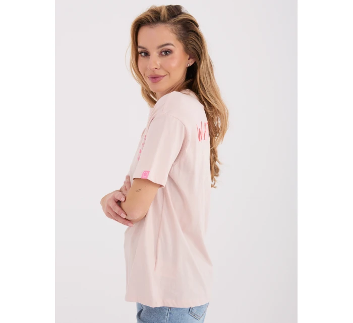T shirt model 21795579 jasny różowy - FPrice