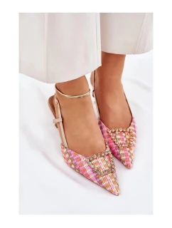 Lodičky na podpätku GG-88-53 zlatoružové - Givana