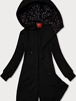 Dámska dlhá mikina s kapucňou LHD čierna (AMG-693A)