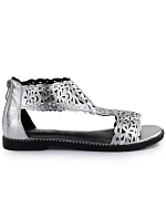 Dámske strieborné šnurovacie sandále M.Daszynski MR24148-2 Dámske strieborné šnurovacie sandále M.Daszynski MR24148-2