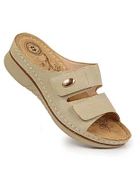 Žabky na suchý zips eVento W EVE224B beige