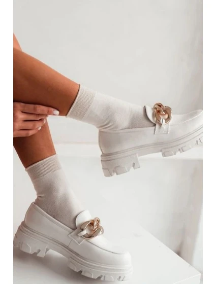 Damskie Skarpetki Bawełniane Z Lureksowym Ściągaczem Ecru Damskie Skarpetki Bawełniane Z Lureksowym Ściągaczem Ecru
