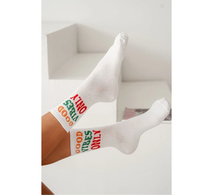 Dámské Ponožky S Good Vibes Bílé model 21683187 - Milena