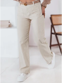 Dámské kalhoty světle béžové Dstreet model 21982217 - FashionStreet