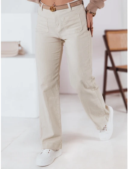 Dámské kalhoty světle béžové Dstreet model 21982217 - FashionStreet