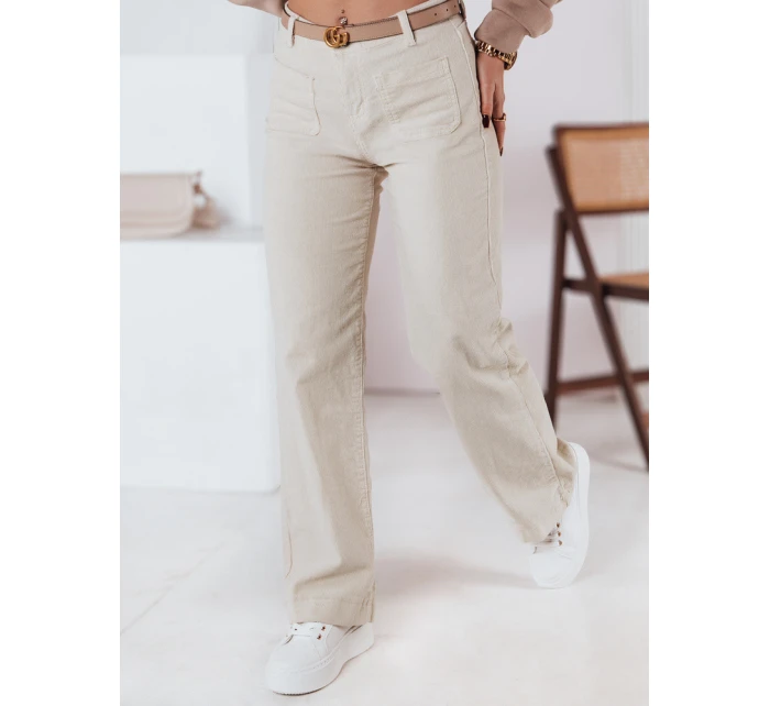 Dámské kalhoty světle béžové Dstreet model 21982217 - FashionStreet