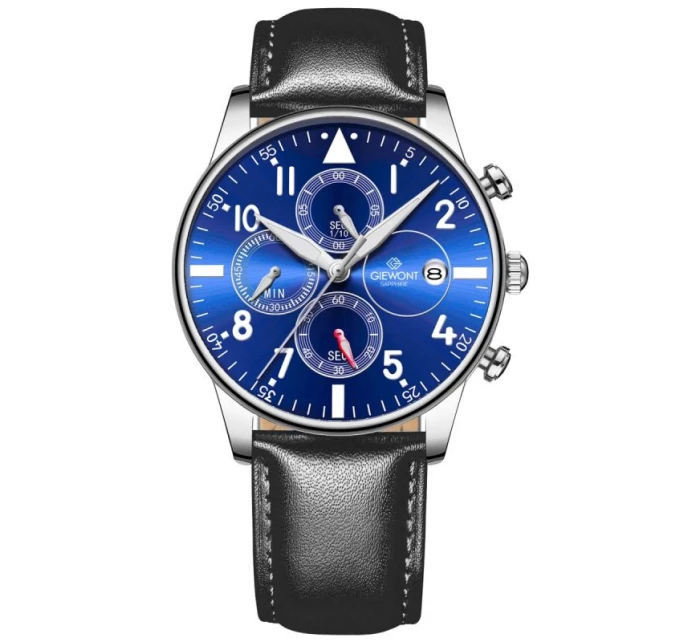Pánske hodinky Giewont Chronograph Sapphire Black and Blue GW5630-A3 Pánske hodinky Giewont Chronograph Sapphire Black and Blue GW5630-A3