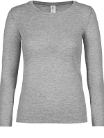 B&C #E150 LSL /women Dámske tričko s dlhým rukávom 01.006T športová šedá