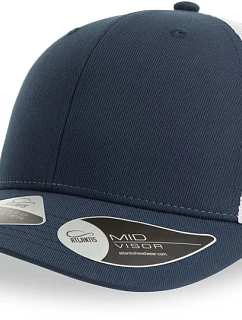 Atlantis Headwear Bryce 6-panelová truckerová čiapka 33.0102 tmavomodrá/biela