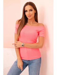 Dámská bavlněná blůza s výstřihem do V a potiskem bílá