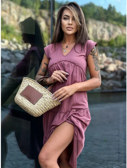 TW SK 2206 šaty.04P tmavo ružová