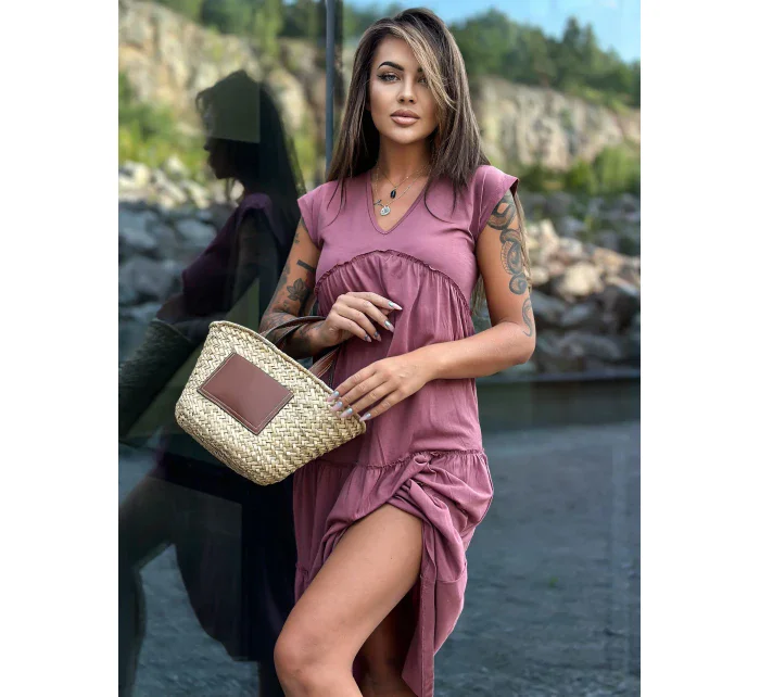 TW SK 2206 šaty.04P tmavo ružová