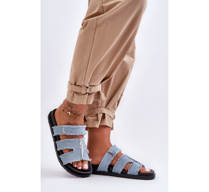 Dámske textilné sandále na zips Blue Lamirose