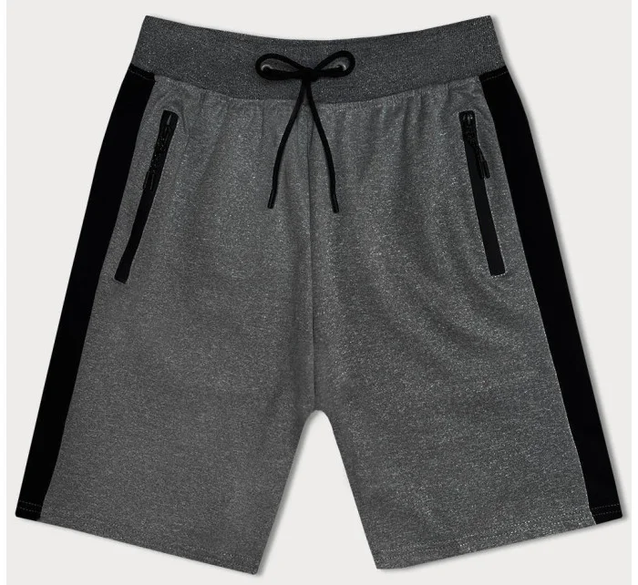 Tmavosivé pánske športové kraťasy (8K281-5)