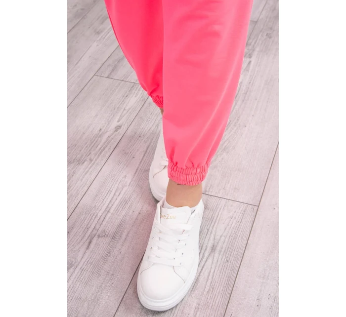 Súprava top+nohavice ružová neónová