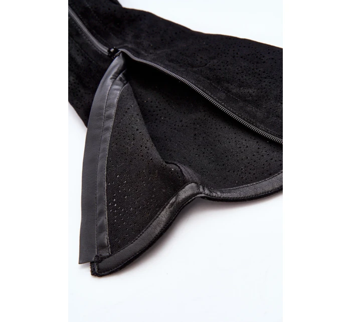 S.Barski HY66-132 Kozaki Damskie Ażurowe Czarne