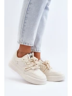 Dámské tenisky z ekokůže béžové model 21648813 - Boto Dámské tenisky z ekokůže béžové model 21648813 - Boto