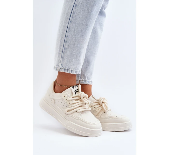 Dámské tenisky z ekokůže béžové model 21648813 - Boto Dámské tenisky z ekokůže béžové model 21648813 - Boto