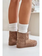 Botki Śniegowce Na Zamek Ocieplane Futerkiem Big Star OO274A524 Beżowe Botki Śniegowce Na Zamek Ocieplane Futerkiem Big Star OO274A524 Beżowe