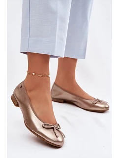 Kožené dámské baleríny Maciejka P6800-25 Zlaté