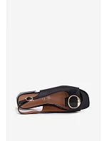 Dámské sandály na nízkém podpatku s ozdobou Černé Glima