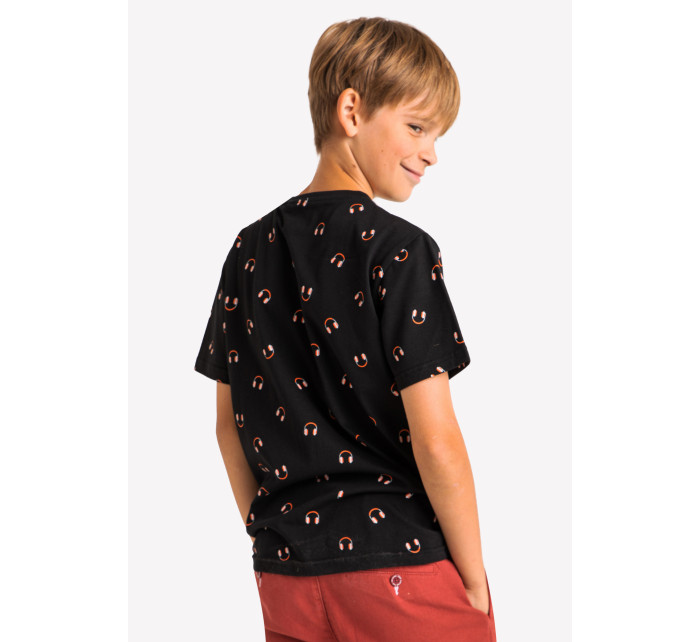 Volcano Regular T-Shirt T-Pattern Junior B02413-S22 Black