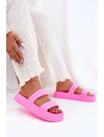 Dámske ľahké papuče na platforme S.Barski - fuchsiová