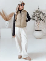Dámská prošívaná vesta béžová Dstreet model 21990668 - FashionStreet