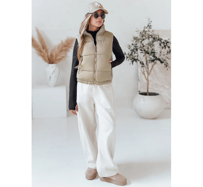 Dámská prošívaná vesta béžová Dstreet model 21990668 - FashionStreet