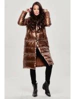 Dámska trojdielna zimná bunda medená (omdl-009)