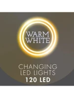 VIANOČNÉ STROMČEKY VONKAJŠIE/VNÚTORNÉ SVETELNÉ ZÁVESY 120 LED 300X60CM S DIAĽKOVÝM OVLÁDANÍM TEPLÁ BIELA