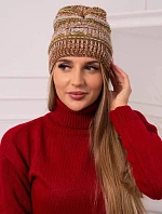 Čiapka s fleecom Patrycja K254 khaki+camel