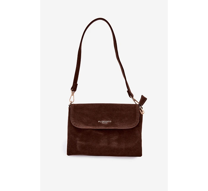 Malá Kabelka Listonoska z Eko Semiše Čokoládová Lucelle