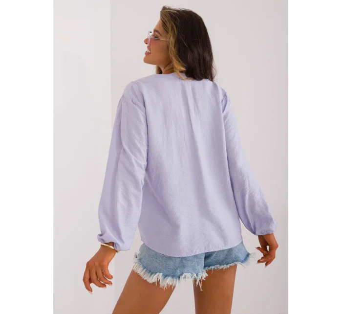 Bluzka model 20235266 jasny niebieski - FPrice Bluzka model 20235266 jasny niebieski - FPrice