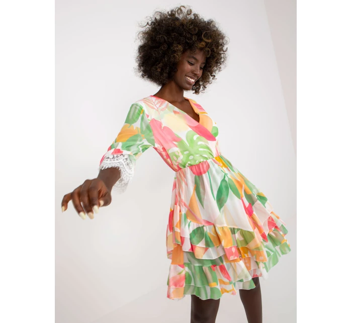 Šaty DHJ SK 0997 1.33X bielo-ružové Šaty DHJ SK 0997 1.33X bielo-ružové