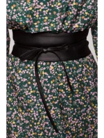 Dámsky opasok z umelej kože M636 čierny - MOE