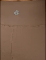 Spodenki damskie z wysokim stanem beżowe model 22216005 - FashionStreet Spodenki damskie z wysokim stanem beżowe model 22216005 - FashionStreet