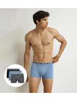 Pánske boxerky z organickej bavlny 3ks DIM GOTS COTTON STRETCH BOXER 3x - DIM - sivé